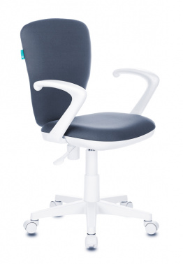 Кресло детское Бюрократ KD-W10AXSN серый 26-25 крестовина пластик пластик белый KD-W10AXSN/26-25 (590*280*585)