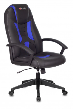 Кресло игровое Zombie VIKING-8 черный/синий искусственная кожа крестовина пластик VIKING-8/BL+BLUE