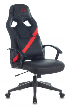 Кресло игровое ZOMBIE DRIVER чёрный/красный искусственная кожа с подголов. крестовина пластик ZOMBIE DRIVER RED