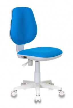 Кресло детское Бюрократ CH-W213 голубой TW-55 крестовина пластик пластик белый CH-W213/TW-55