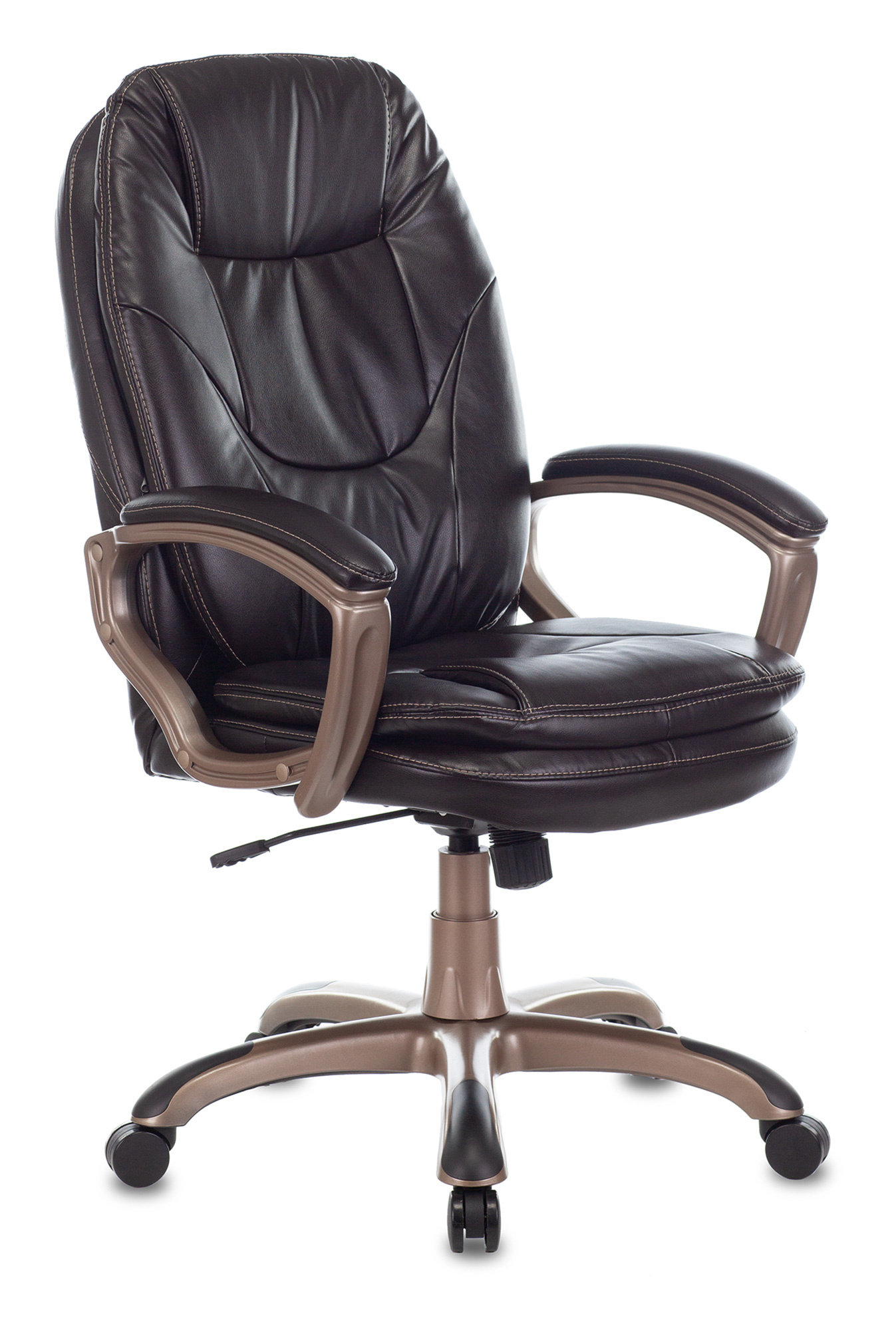 Кресло руководителя Бюрократ Ch-868AXSN темно-коричневый искусственная кожа крестовина пластик пластик золото CH-868YAXSN/Coffee