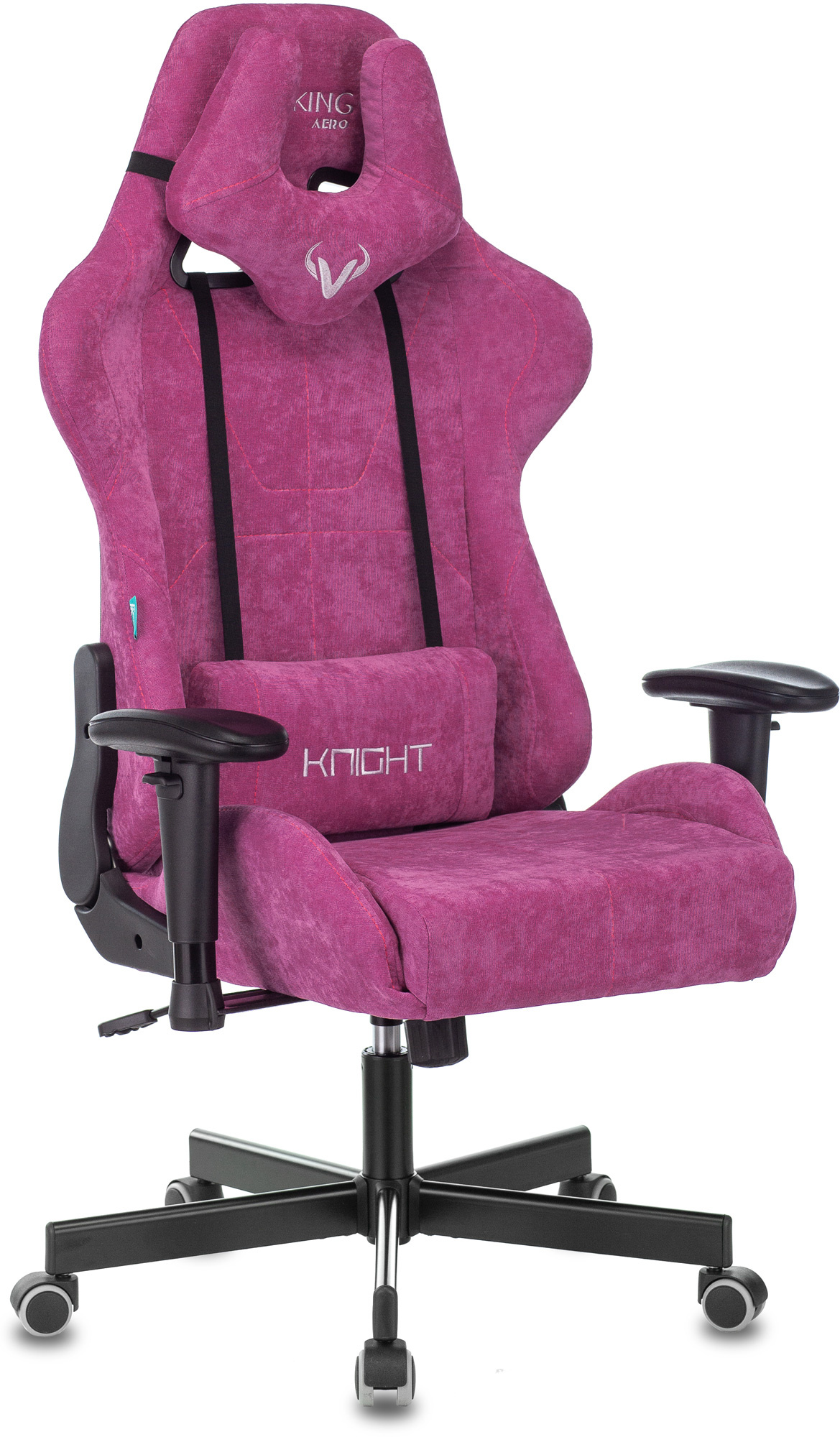Кресло игровое Zombie VIKING KNIGHT малиновый Light-15 с подголов. крестовина металл VIKING KNIGHT LT15