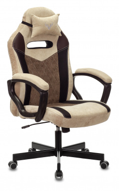 Кресло игровое Zombie VIKING 6 KNIGHT Fabric коричневый с подголов. крестовина металл VIKING 6 KNIGHT BR