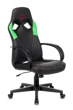 Кресло игровое ZOMBIE RUNNER чёрный/зелёный искусственная кожа крестовина пластик ZOMBIE RUNNER GREEN