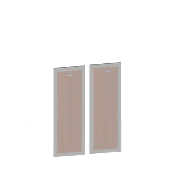 Двери стеклянные в алюминиевой рамке 70.0*2 (428*16*1196)