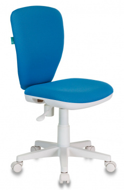 Кресло детское Бюрократ KD-W10 голубой 26-24 крестовина пластик пластик белый KD-W10/26-24 (590*280*585)
