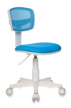Кресло детское Бюрократ CH-W299 голубой TW-31 TW-55 крестовина пластик пластик белый CH-W299/LB/TW-55 (540*210*540)