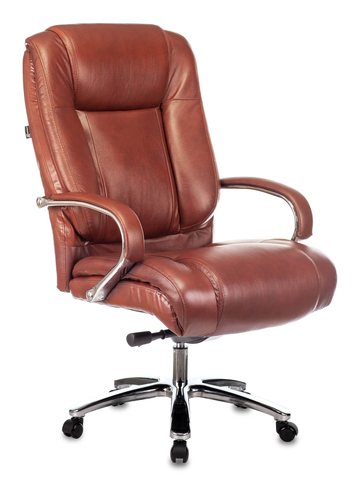 Кресло руководителя Бюрократ T-9925SL светло-коричневый Leather Eichel кожа крестовина металл хром T-9925SL/CHOKOLATE