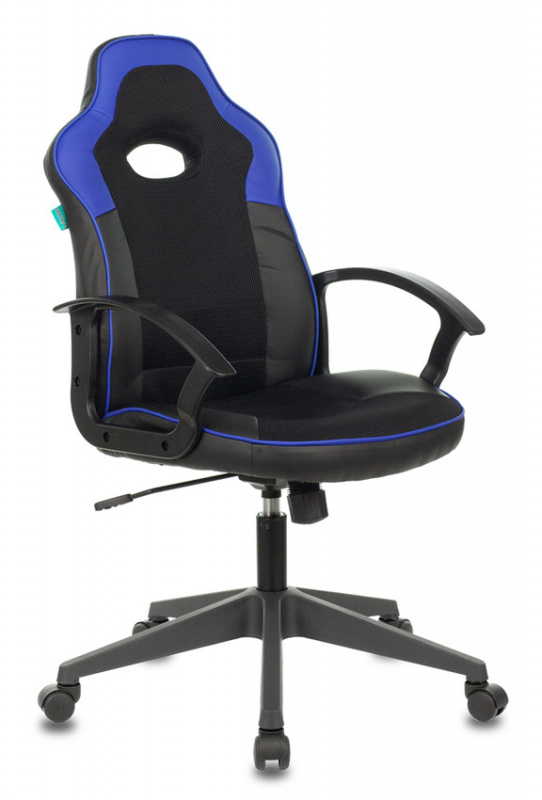 Кресло игровое Zombie VIKING-11 черный/синий искусств.кожа/ткань крестовина пластик VIKING-11/BL-BLUE