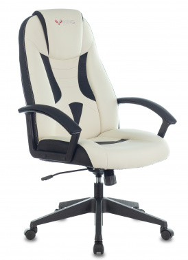 Кресло игровое Zombie VIKING-8 белый/черный искусственная кожа крестовина пластик  VIKING-8/WH+BLACK