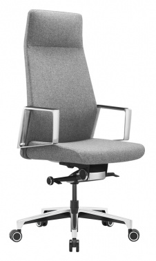 Кресло руководителя Бюрократ _JONS серый крестовина алюминий _JONS/CASHGREY