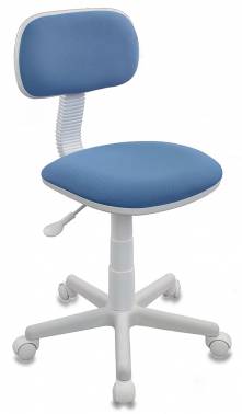 Кресло детское Бюрократ CH-W201NX голубой 26-24 крестовина пластик пластик белый CH-W201NX/26-24