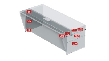 Стол рабочий 200x90x76