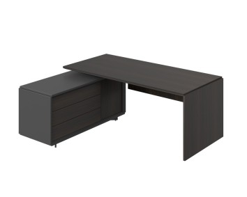 Рабочее место Стол с тумбой (3 ящика) без блока розеток L 192x167x76,3