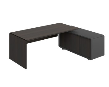 Рабочее место Стол с тумбой (3 двери) без блока розеток R 220x167x76,3