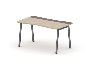 Стол симметричный на металлокаркасе с вырезным кабель-каналом 140x80x73,5