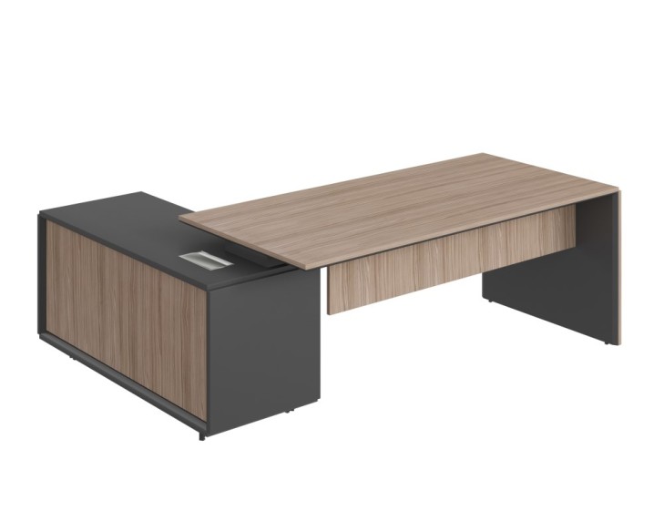 Рабочее место Стол с тумбой (3 ящика) и новым блоком розеток R 220x167x76,3