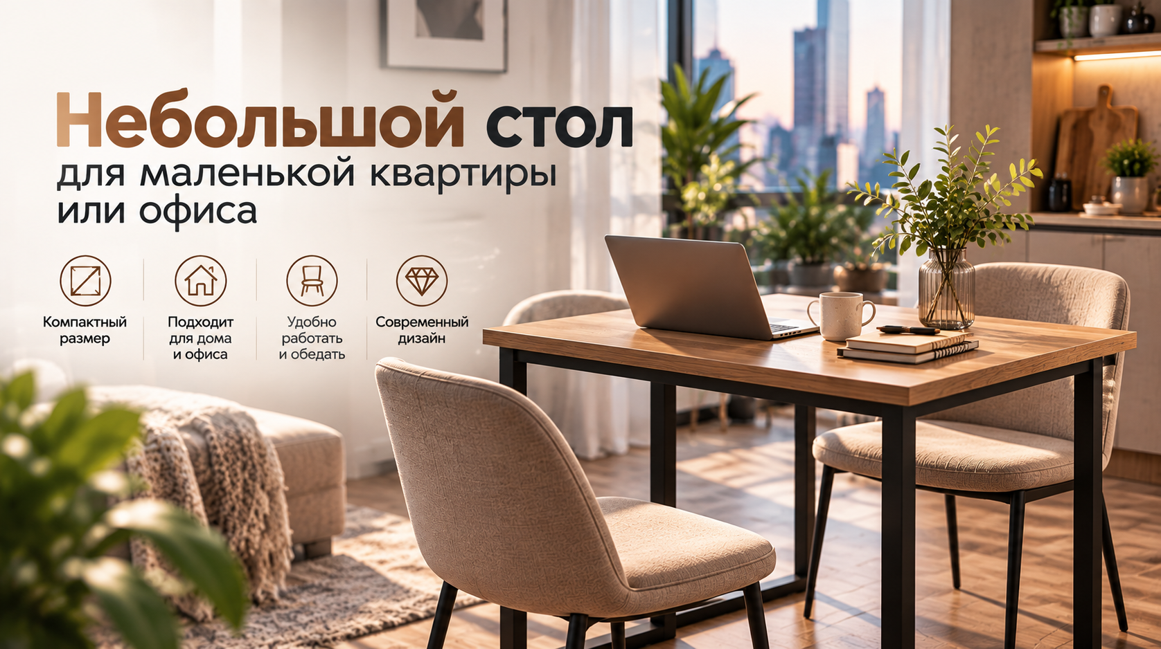 Как выбрать компактный стол для маленькой квартиры или офиса
