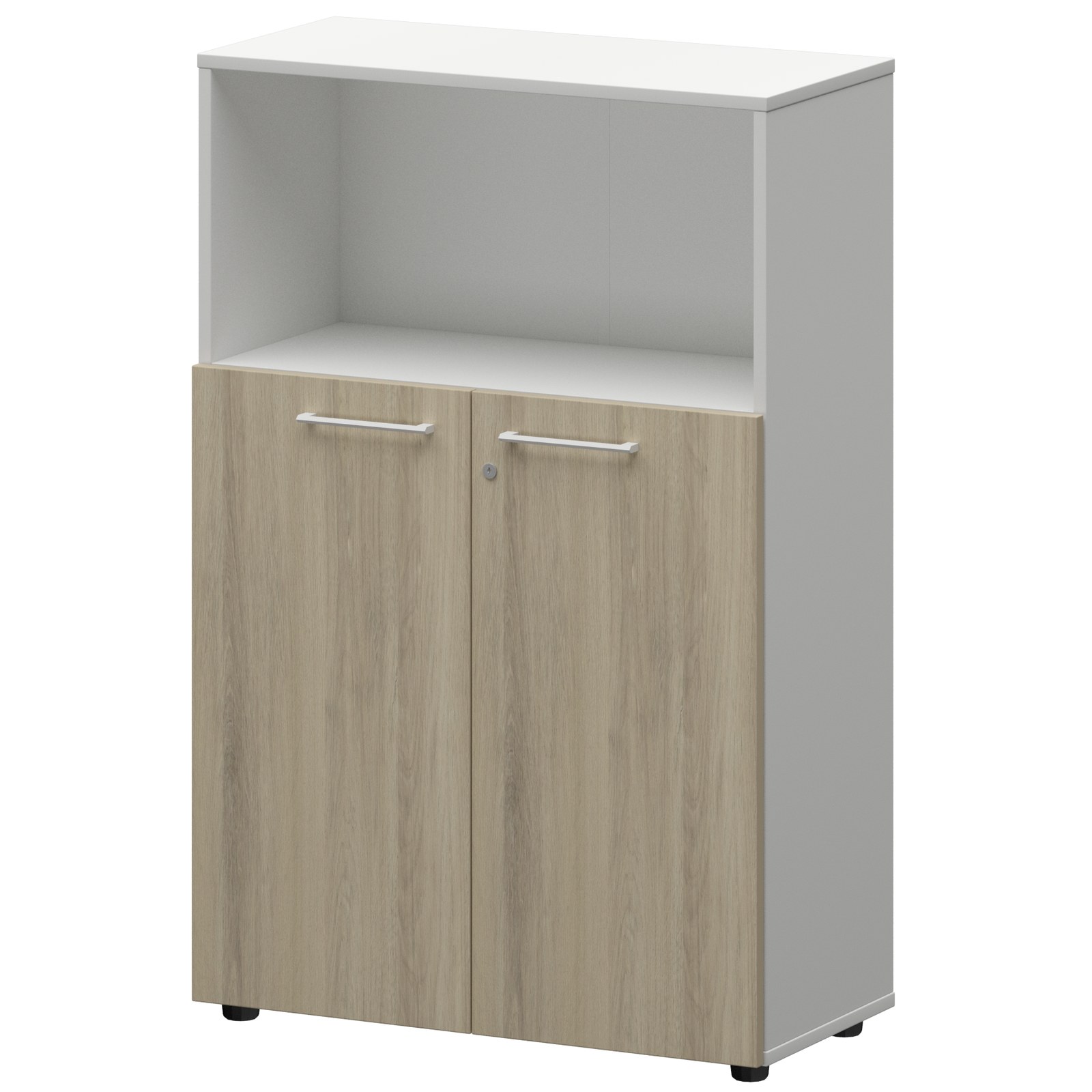 Шкаф средний с нишей СМШ38.28F(Б) кронберг/белый