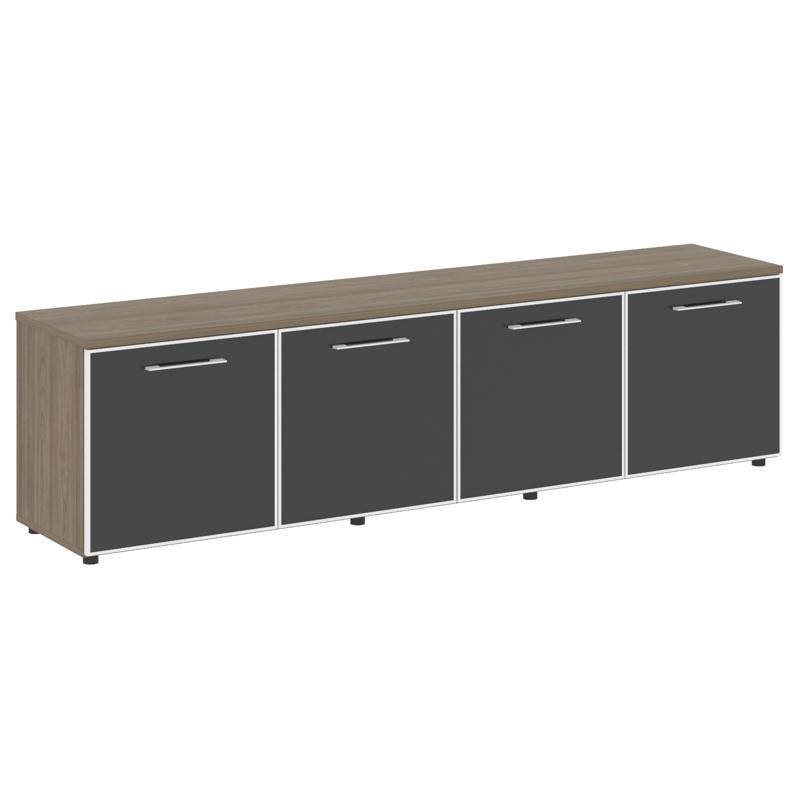 Yalta Тумба модульная LT.TS-4.6 black Вяз Благородный/Стекло Black 2188×450×580