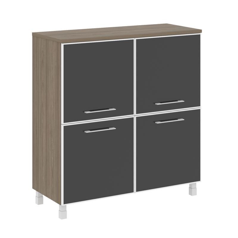 Yalta Шкаф квадратный LT.SD-1.2 R black Вяз Благородный/Стекло Black 1098×452×1168