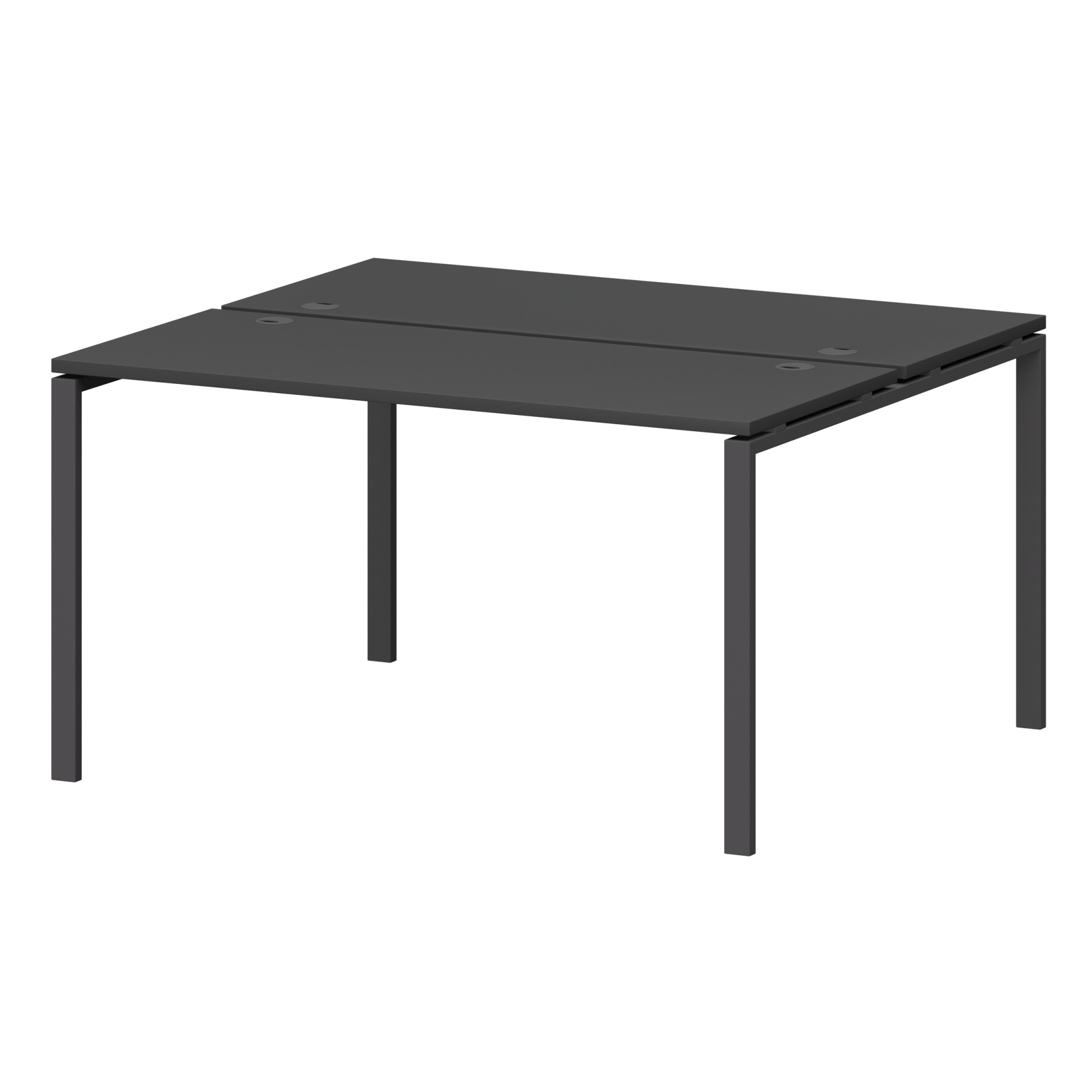 Бенч двойной СМС2-П-18К.120.Пр25 на м/каркасе графит/антрацит