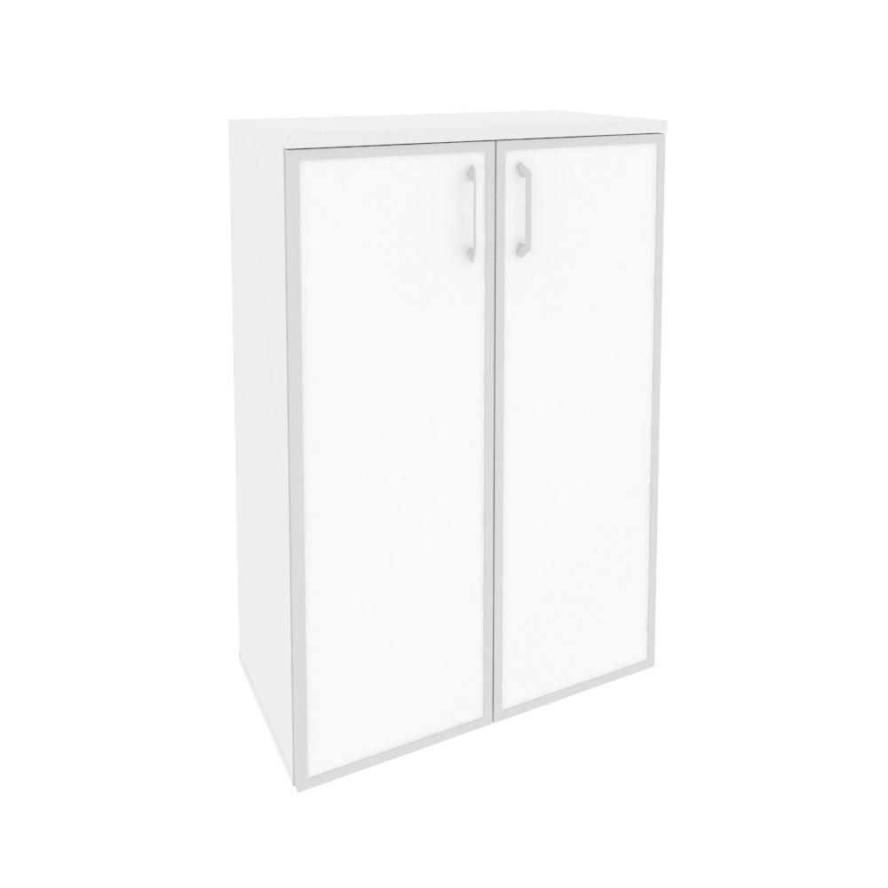 Onix Шкаф средний широкий O.ST-2.4 R white Белый Бриллиант/Стекло White 800x420x1207