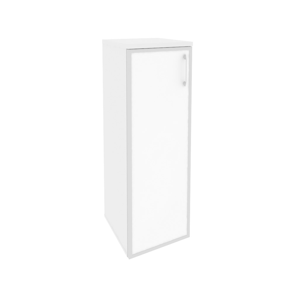 Onix Шкаф средний узкий левый O.SU-2.4 R (L) white Белый Бриллиант/Стекло White 400x420x1207