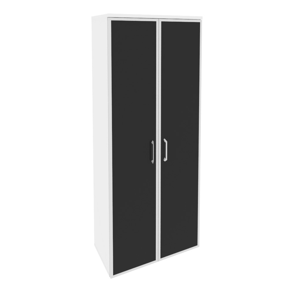 Onix Шкаф высокий широкий O.ST-1.10 R black Белый Бриллиант/Cтекло Black 800x420x1977