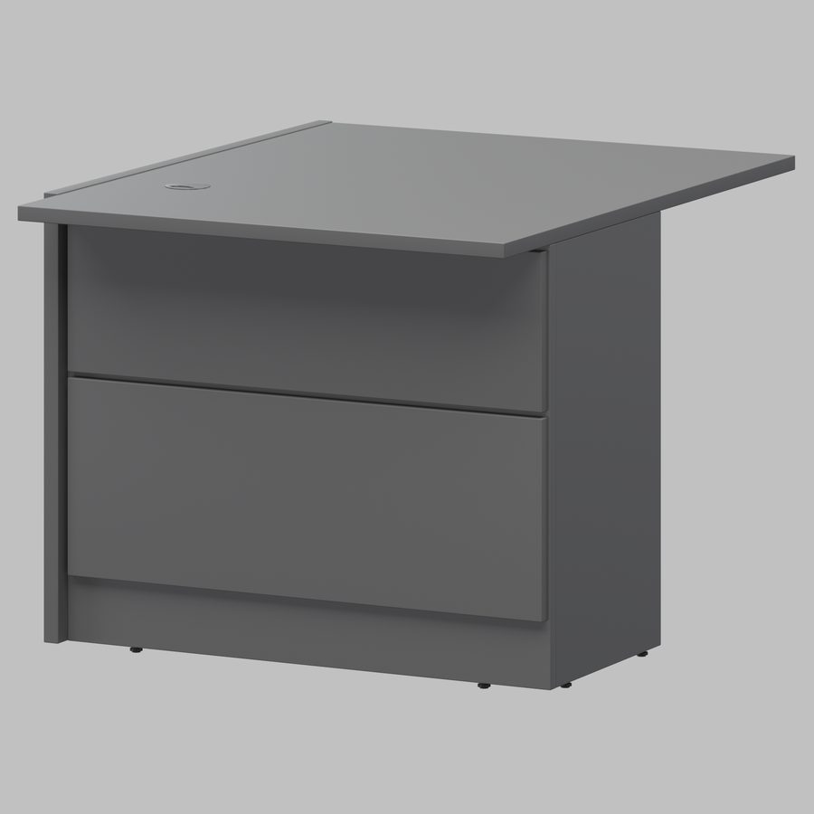 Ресепшн Смарт Модуль завершающий низкий правый СМР-12.8 графит