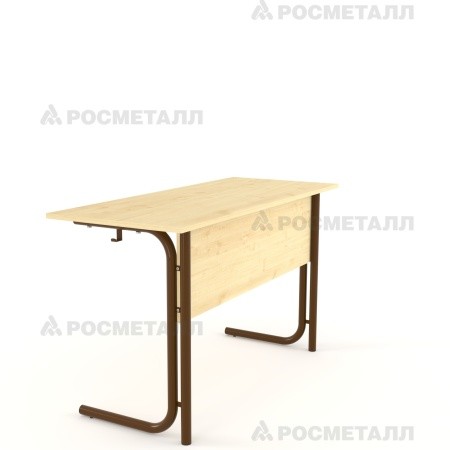 Стол ученический 2-местный на круглой трубе
