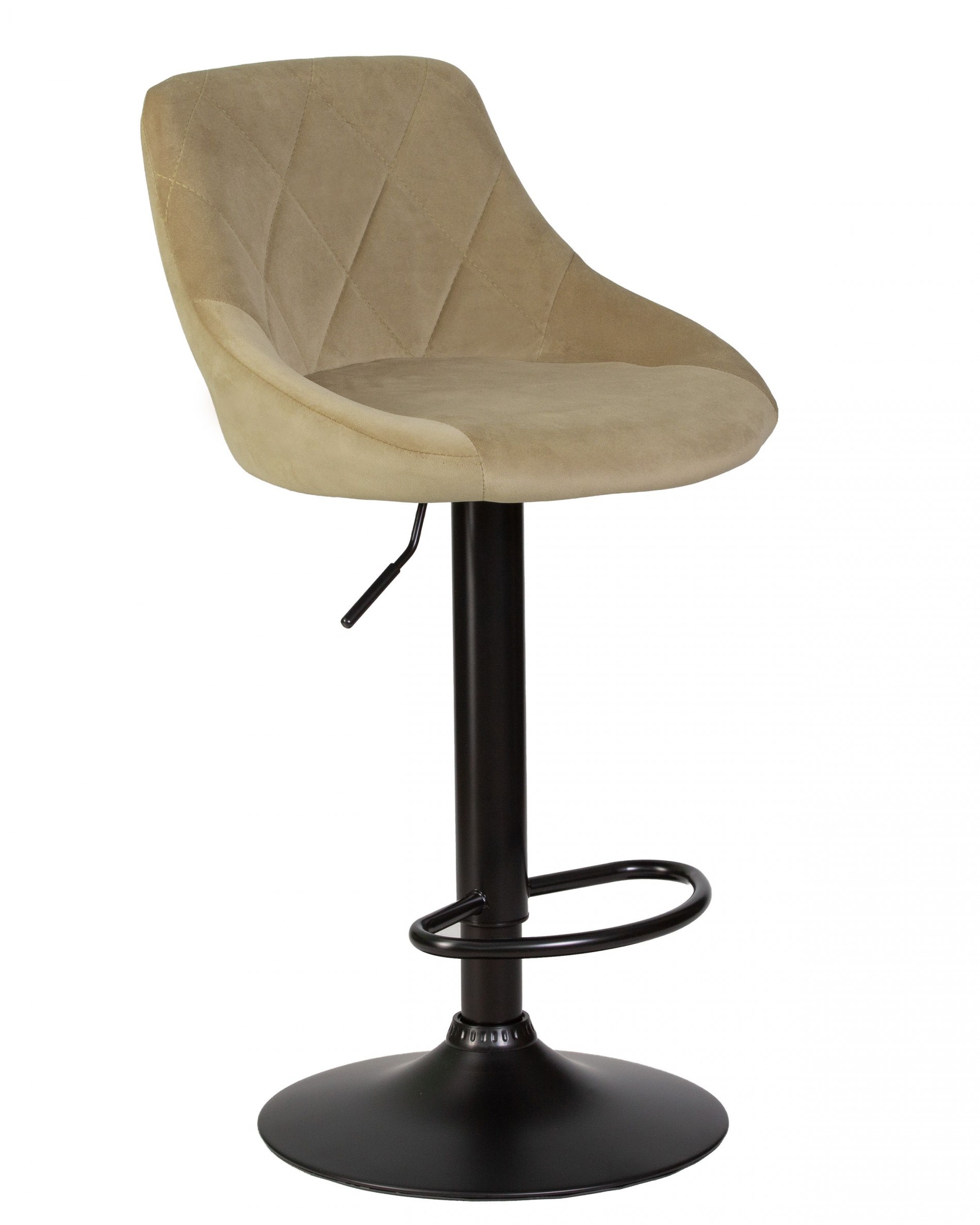 Стул барный Dobrin LOGAN BLACK, LM5007_BlackBase. мокко велюр (МJ9-88)