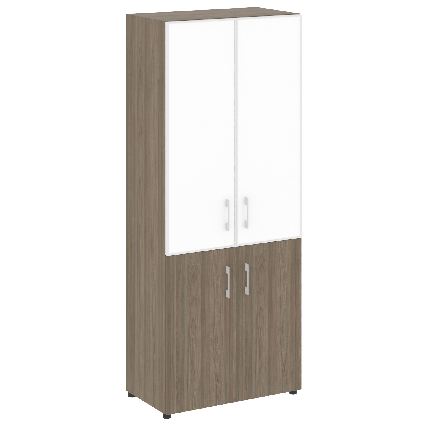 Yalta Шкаф LT.ST-1.2 R white Вяз Благородный/Стекло White 800x450x1987