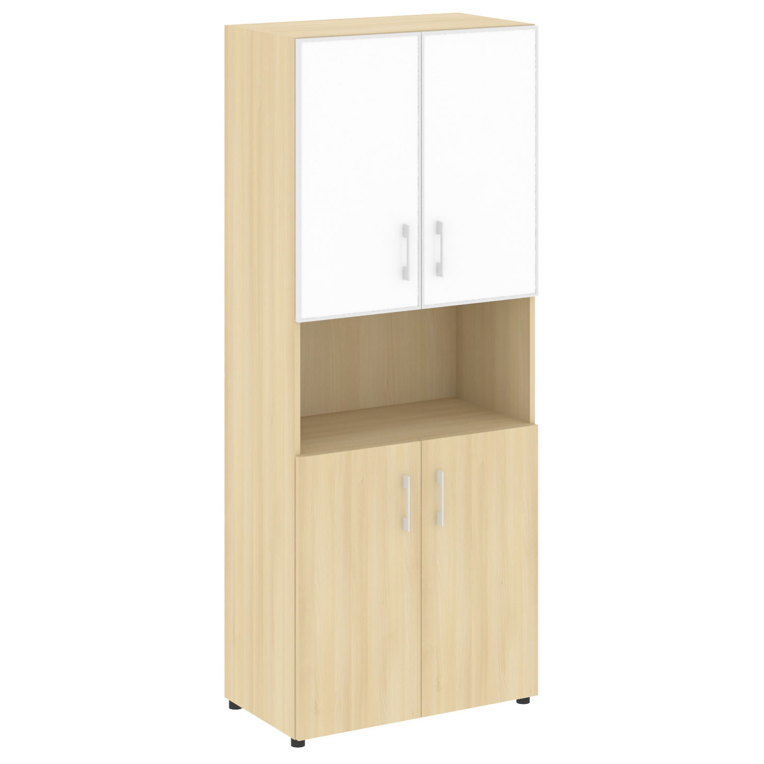 Yalta Шкаф LT.ST-1.4 R white Акация Лорка/Стекло White 800x450x1987
