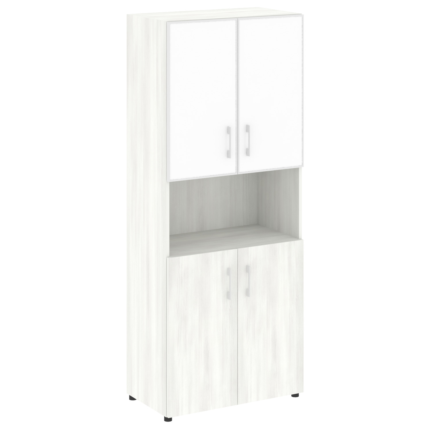 Yalta Шкаф LT.ST-1.4 R white Снежная Патина/Стекло White 800x450x1987
