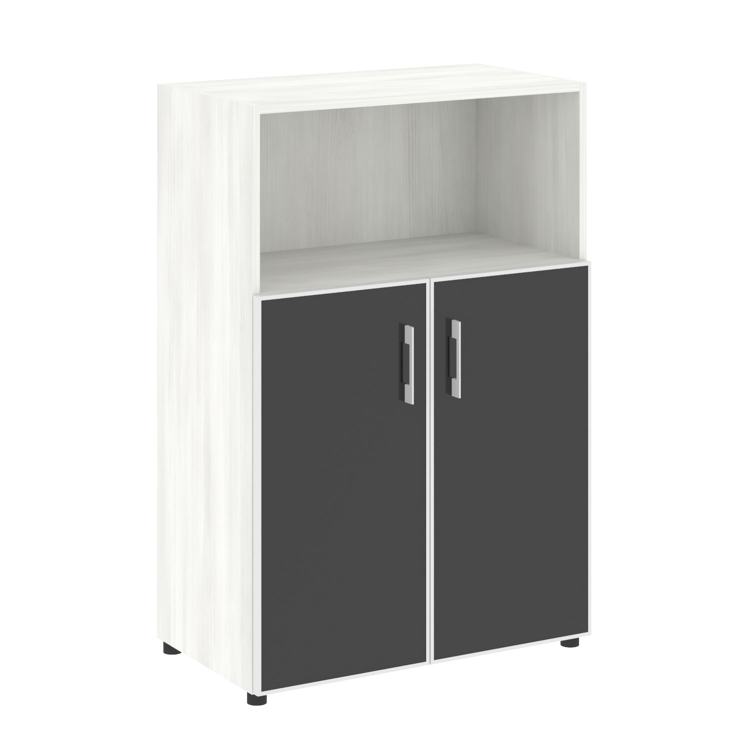 Yalta Шкаф LT.ST-2.2 R black Снежная Патина/Стекло Black 800x450x1195